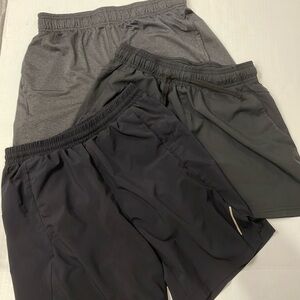 3 pairs men’s size small athletic shorts.